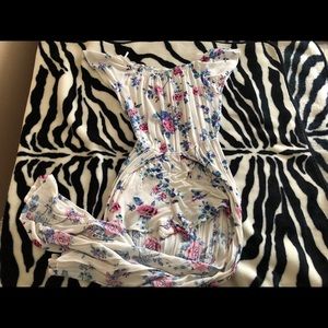 Off the Shoulder Romper with Trail